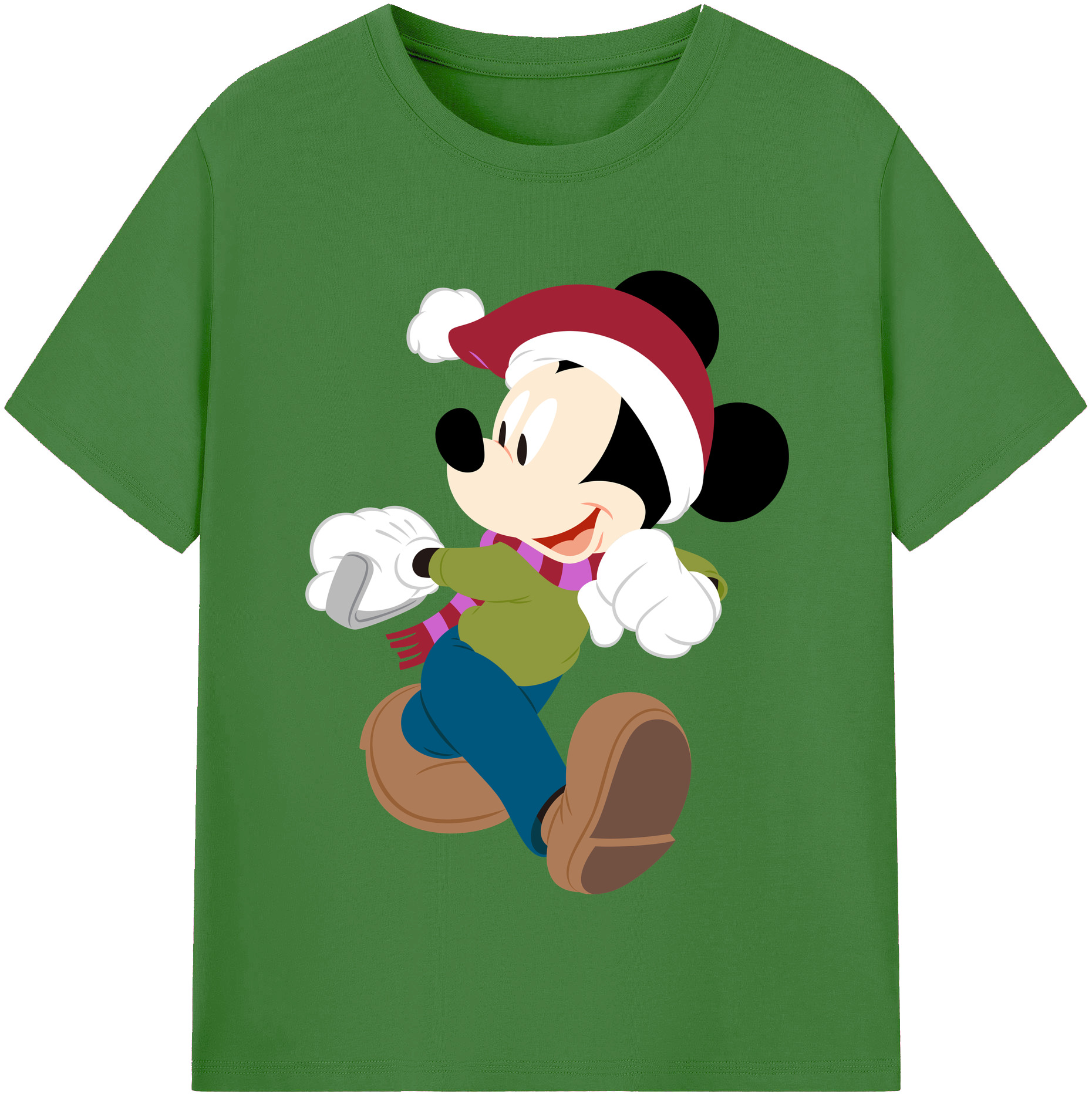 （画像用） ミッキーマウス Mickey Mouse レディースカジュアルプリントTシャツ（綿100％）